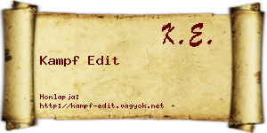 Kampf Edit névjegykártya